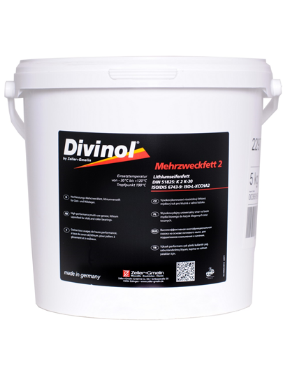 Литиевая смазка Divinol Mehrzweckfett 2, 5 кг