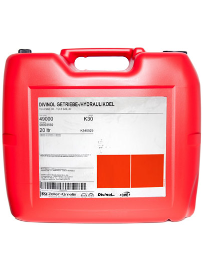 Гидравлическое масло Divinol Getriebe/Hydraulikoel TO-4 SAE 30, 20 л